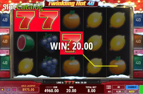 Скрин3. Twinkling Hot 40 Christmas слот