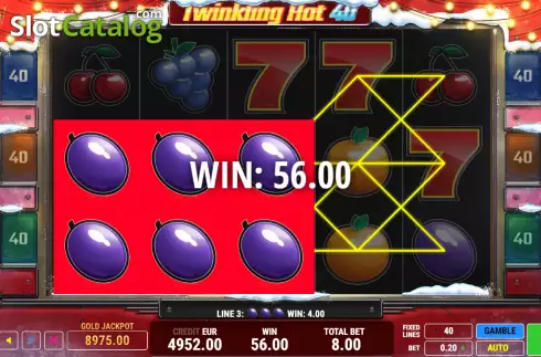 Скрин4. Twinkling Hot 40 Christmas слот