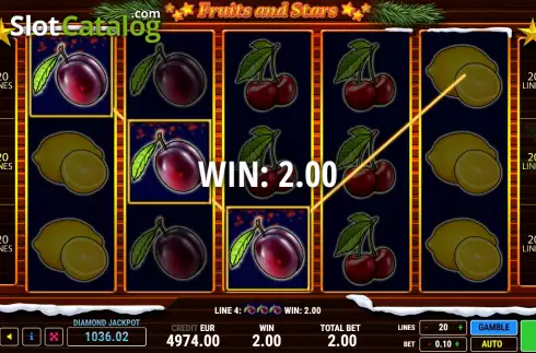 Скрин4. Fruits and Stars Christmas слот