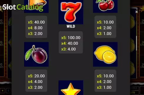 Скрин7. Fruits and Stars Christmas слот