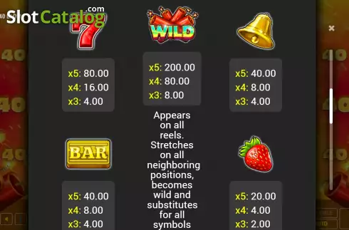 Скрин7. Wild Hot 40 Blow слот