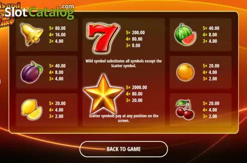 Скрин6. Fruits and Stars 20 Deluxe слот