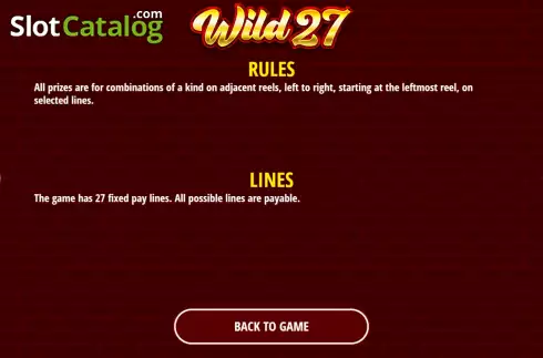 Скрин8. Wild 27 слот