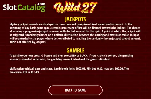 Скрин9. Wild 27 слот