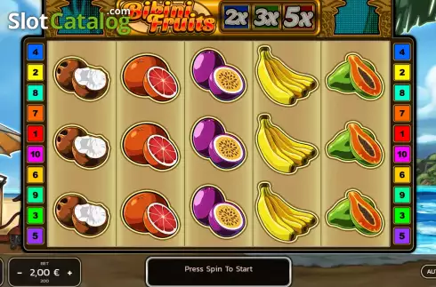 Скрин2. Bikini Fruits слот