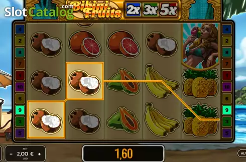 Скрин4. Bikini Fruits слот