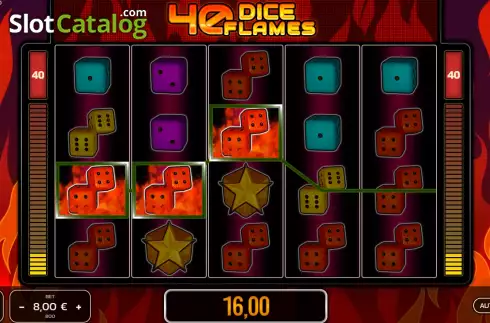 Скрин3. 40 Dice Flames слот