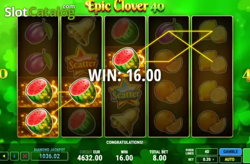 Скрин3. Epic Clover 40 слот