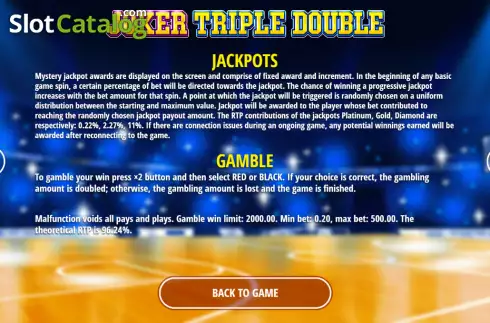 Скрин9. Joker Triple Double слот