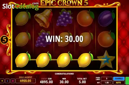 Скрин3. Epic Crown 5 слот