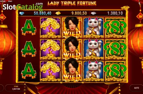 Скрин2. Lady Triple Fortune слот