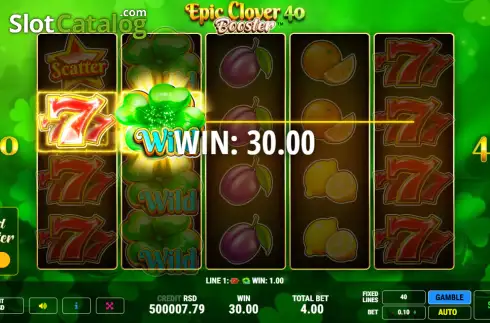 Скрин3. Epic Clover 40 Booster слот