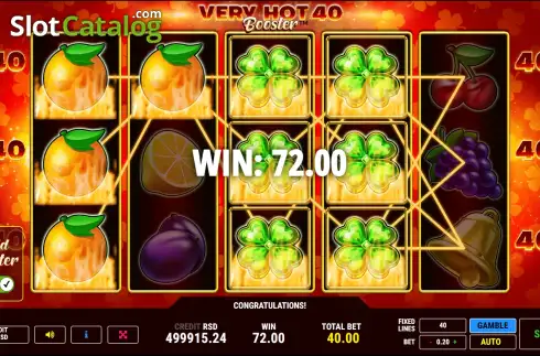 Скрин4. Very Hot 40 Booster слот