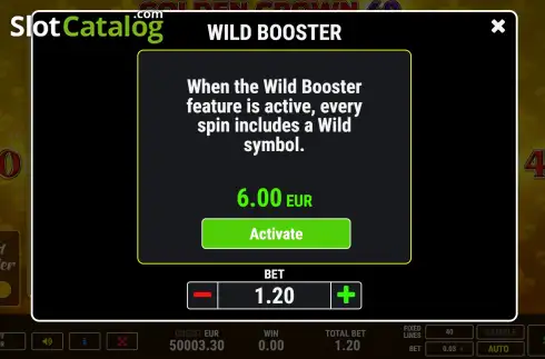Скрин6. Golden Crown 40 Booster слот