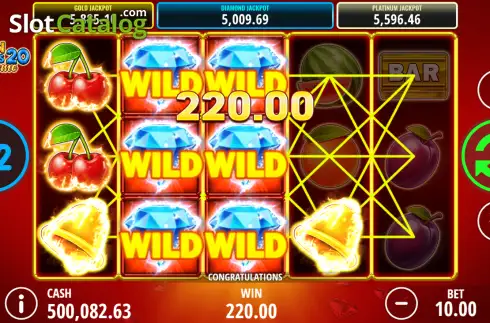 Скрин3. Golden Diamonds 20 Extreme слот