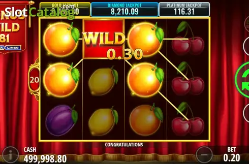 Скрин3. Bonus Wild 81 Extralines слот
