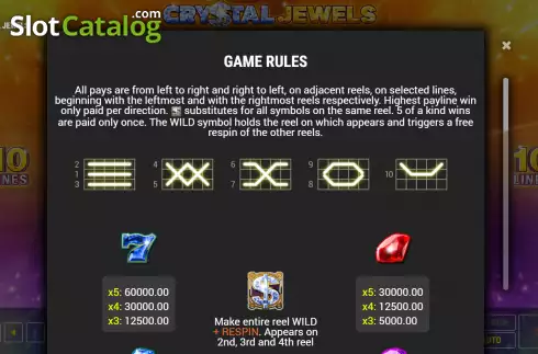 Скрин6. Crystal Jewels слот