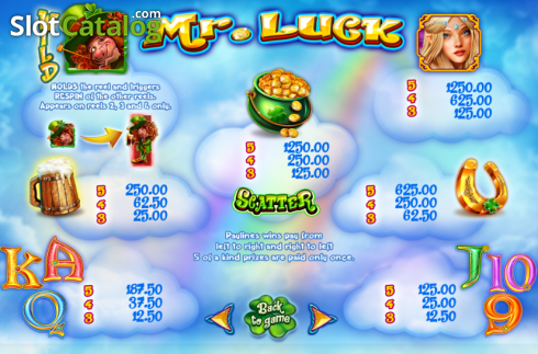 Скрин5. Mr. Luck слот