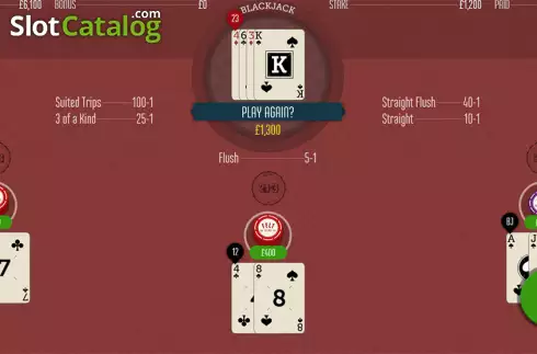 Скрин6. 21+3 Blackjack (Felt Gaming) слот