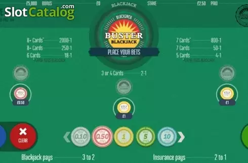 Скрин2. Buster Blackjack (Felt Gaming) слот