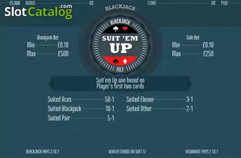 Скрин2. Suit'em Blackjack (Felt Gaming) слот