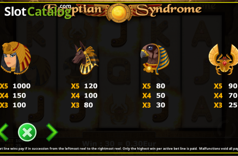 Скрин7. Egyptian Syndrome слот