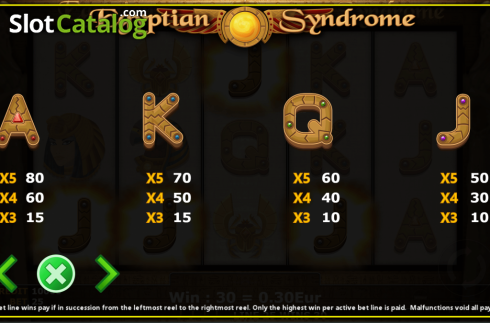 Скрин8. Egyptian Syndrome слот