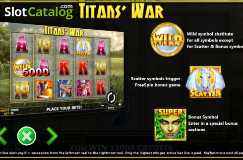Скрин5. Titans War слот