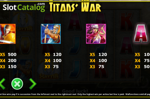 Скрин7. Titans War слот