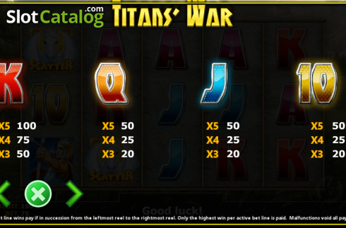 Скрин8. Titans War слот
