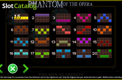 Скрин7. Phantom of Opera слот