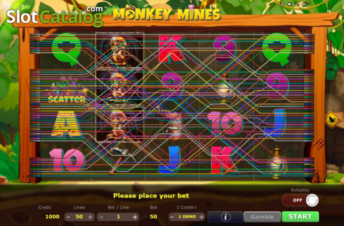 Скрин2. Monkey Mines слот