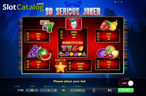 Скрин7. So Serious Joker слот