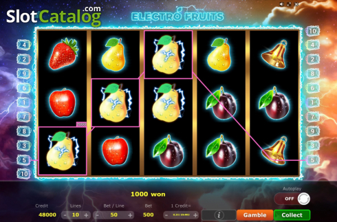 Скрин3. Electro Fruits слот