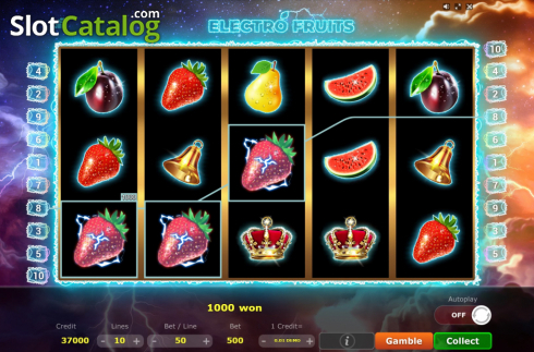 Скрин5. Electro Fruits слот