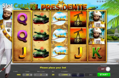 Скрин2. El Presidente слот