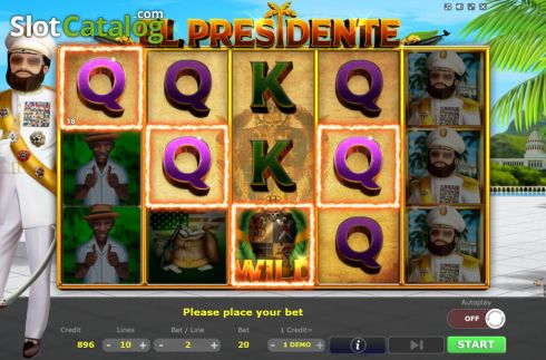 Скрин3. El Presidente слот