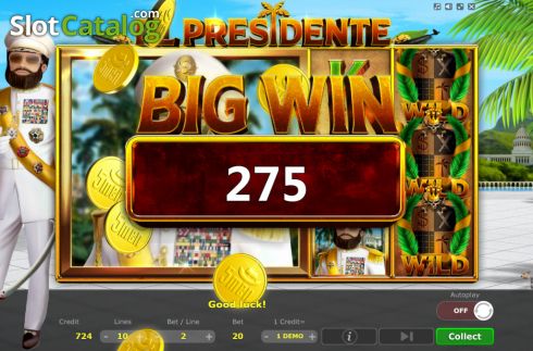 Скрин6. El Presidente слот