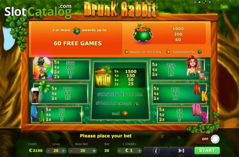 Скрин9. Drunk Rabbit слот
