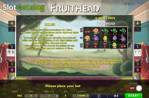 Скрин7. Fruithead слот