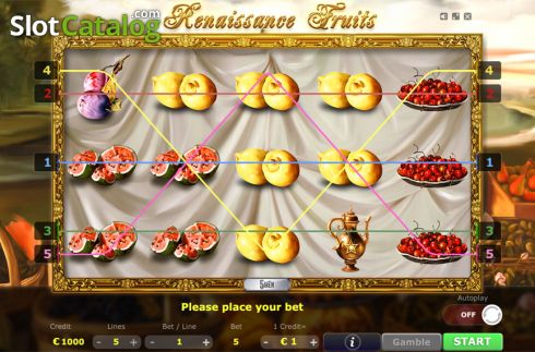 Скрин2. Renaissance Fruits слот