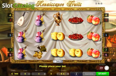 Скрин3. Renaissance Fruits слот