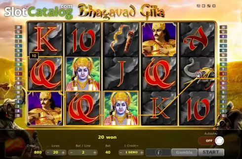 Скрин4. Bhagavad Gita слот