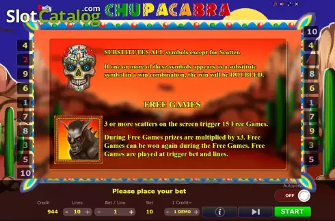 Скрин6. Chupacabra слот