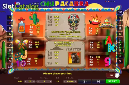 Скрин7. Chupacabra слот