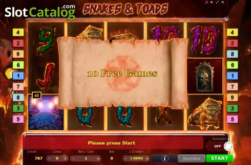 Скрин5. Snakes Toads слот