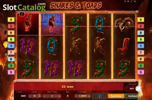 Скрин6. Snakes Toads слот