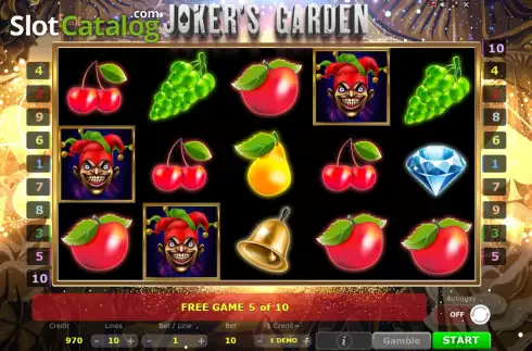 Скрин8. Joker's Garden слот