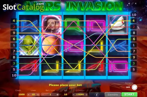Скрин2. Mars Invasion слот