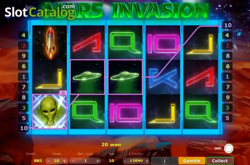 Скрин3. Mars Invasion слот